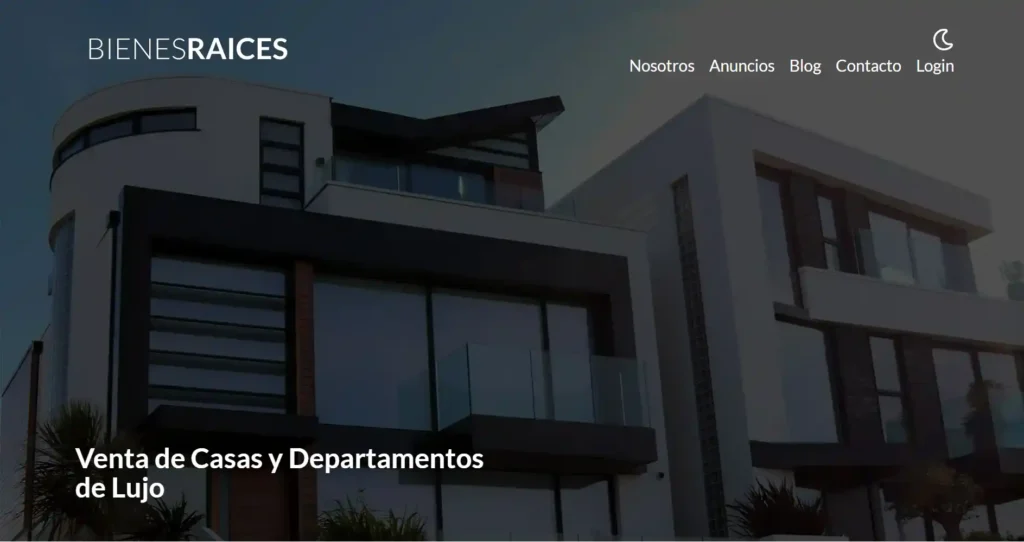 Cabecera de proyecto de Portal Inmobiliario