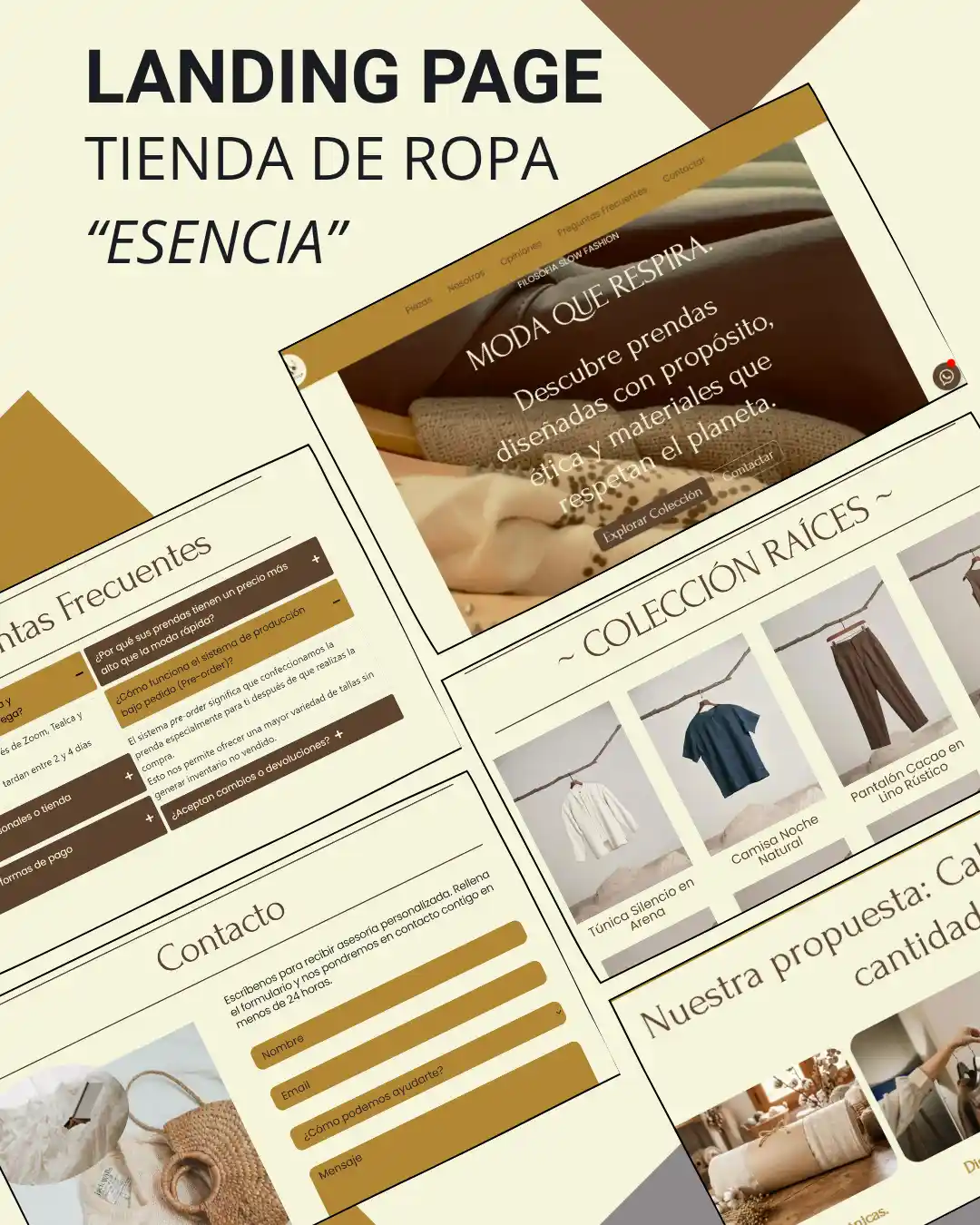 Preview proyecto landing page tienda de ropa