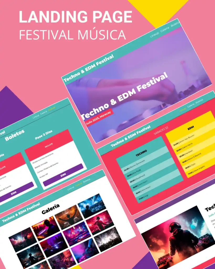Preview landing page festival de música